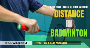 Shortest Serve in Badminton: The Least Distance Traveled