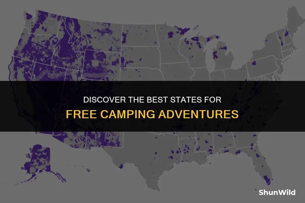which states have free camping
