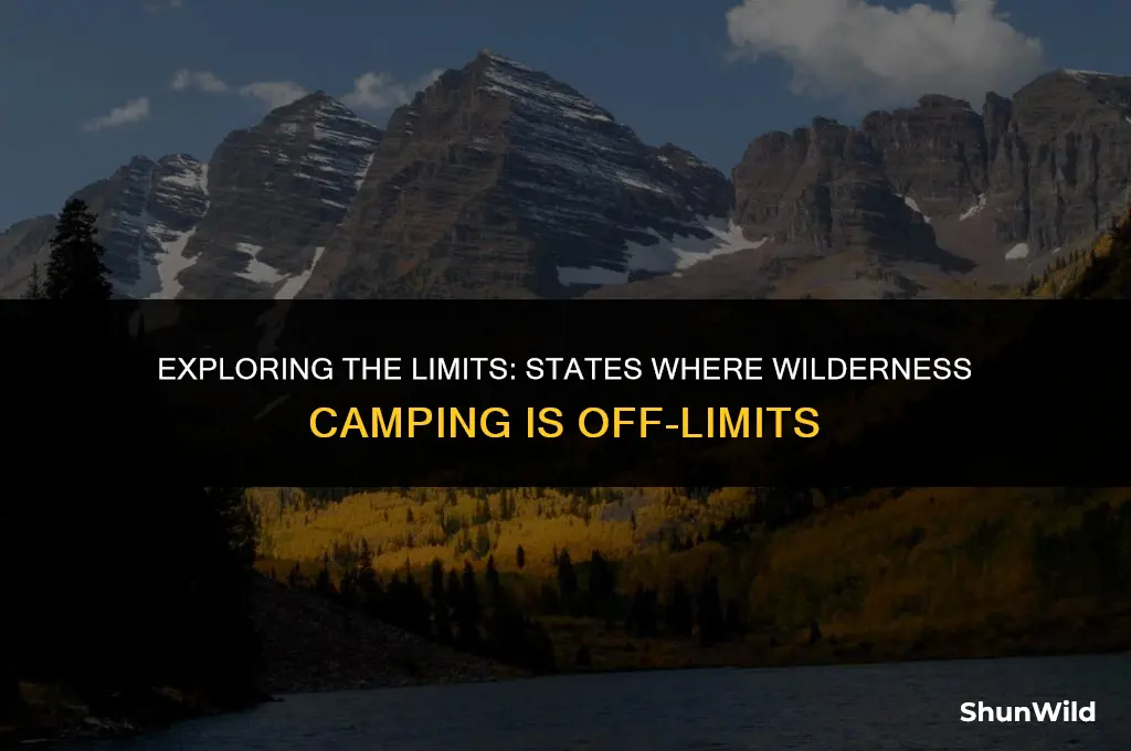 which states prohibit wilderness camping