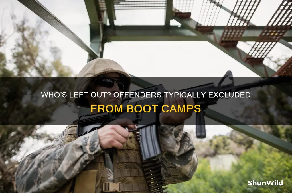 which type of offenders are typically excluded from boot camps