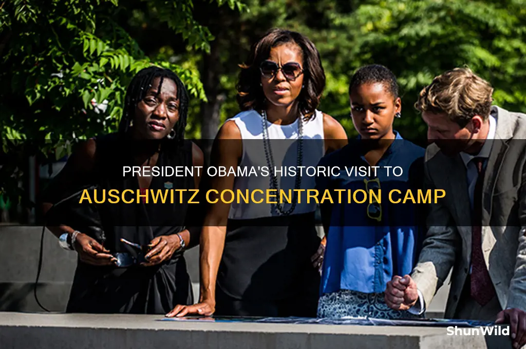 which us president went to auschwitz concentration camp