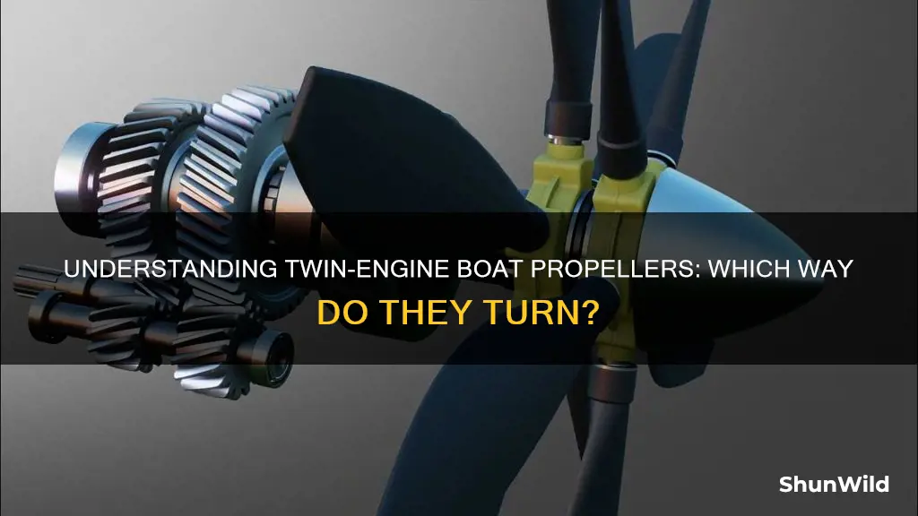 which way do the propellers turn on a twin-engine boat