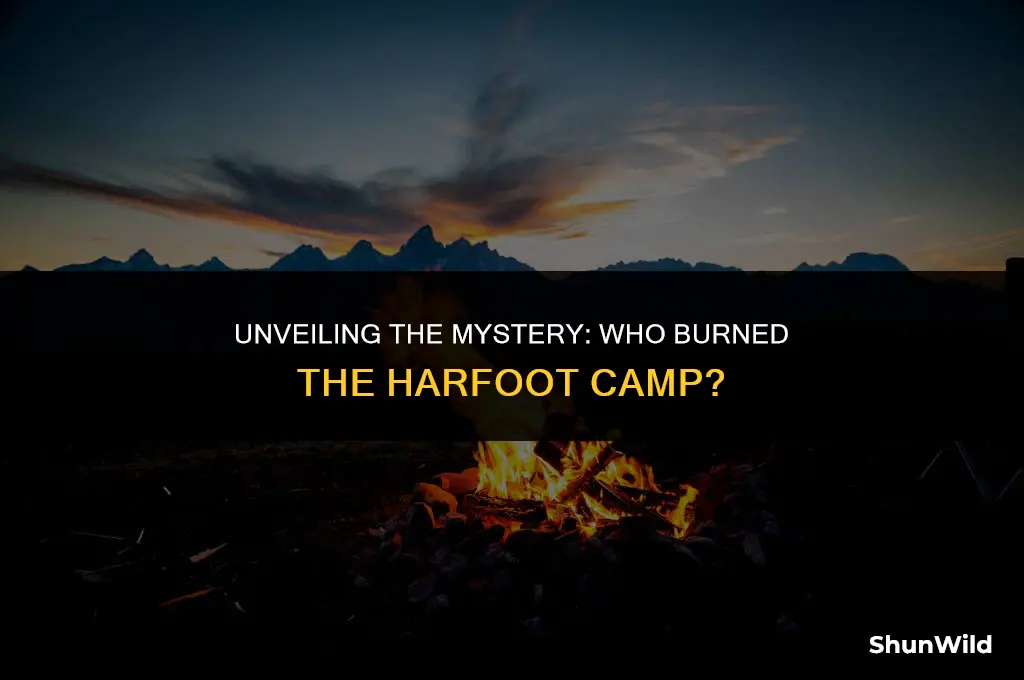 who burned the harfoot camp