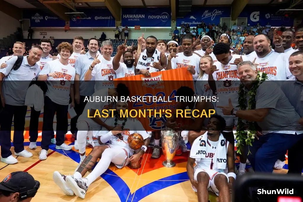 who did auburn win in basketball the last month