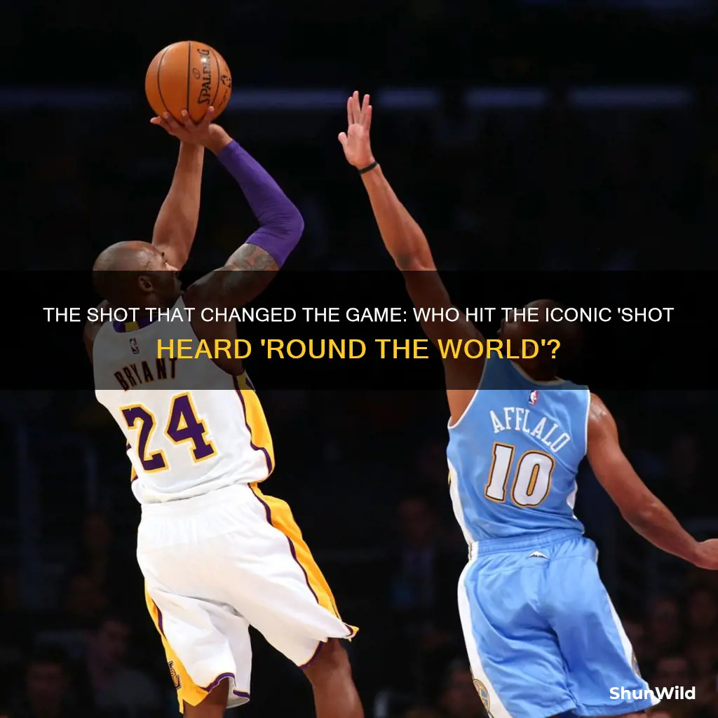 who hit the shot heard round the world basketball