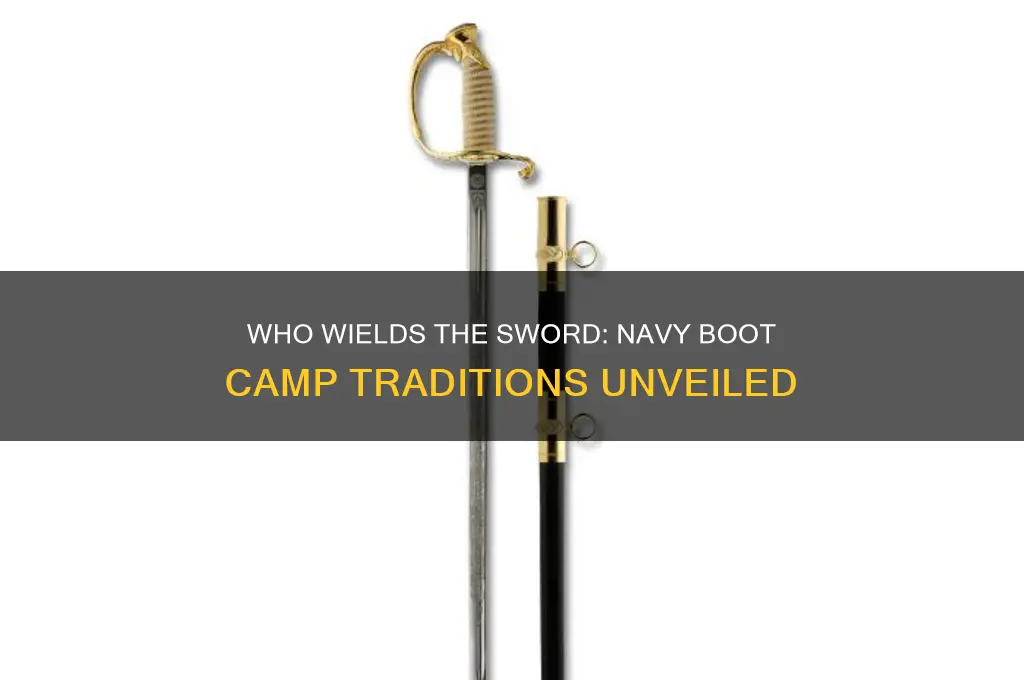 who holds the sword in navy boot camp