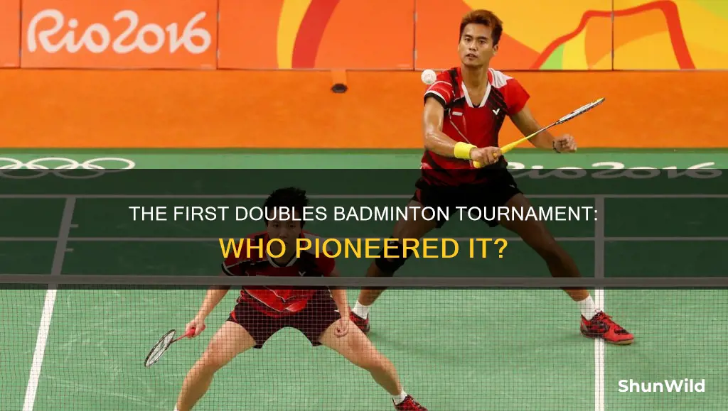 who organized the first doubles badminton tournament