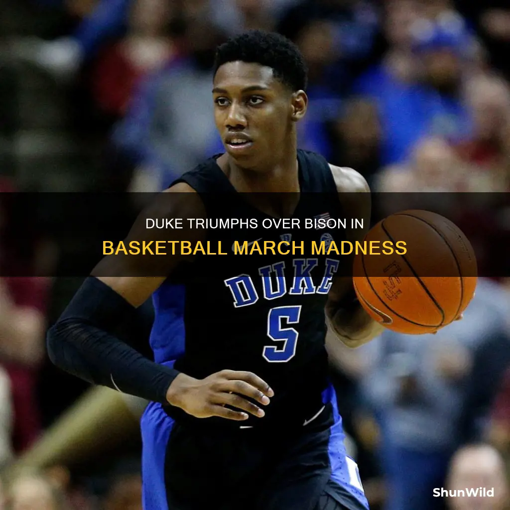who won basketball march madness between duke and bison