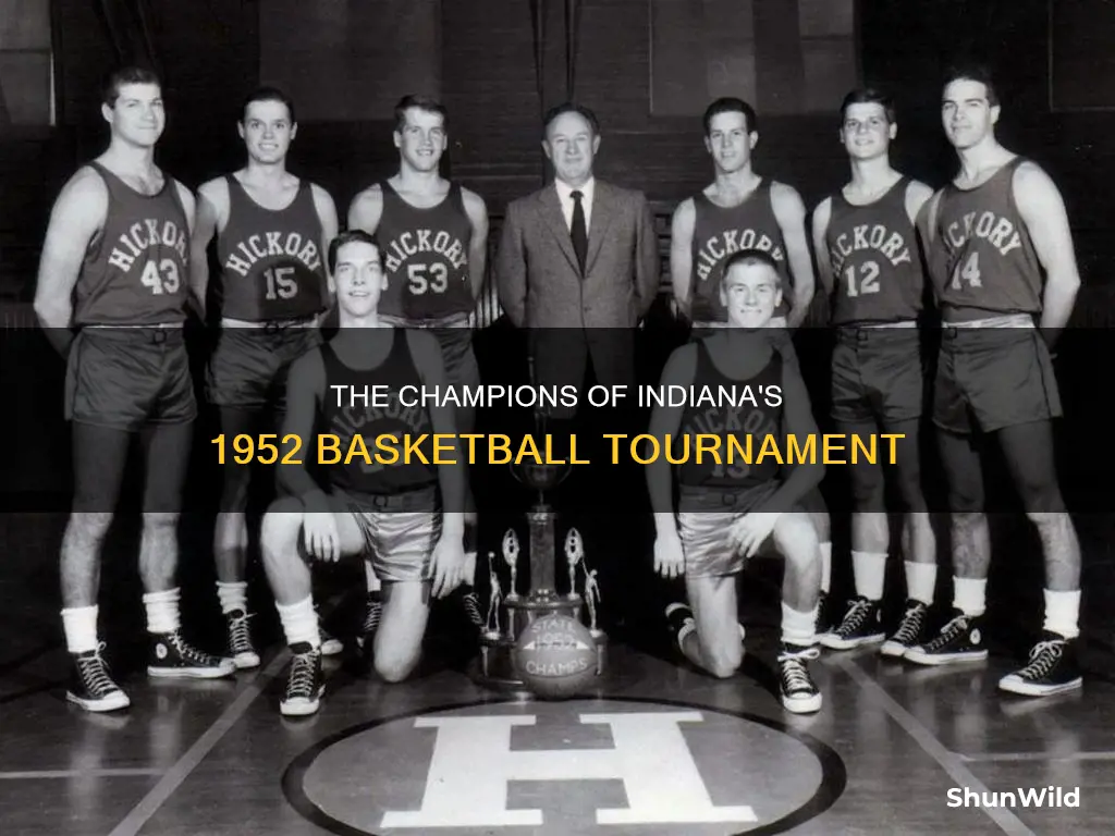 who won the 1952 indiana state basketball championship