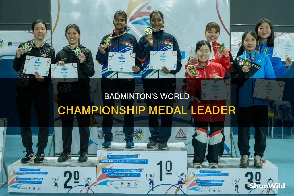who won the most badminton world championship medals