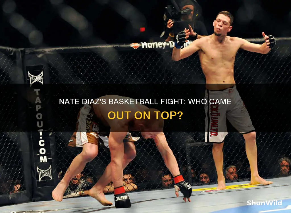 who won the nate diaz basketball fight