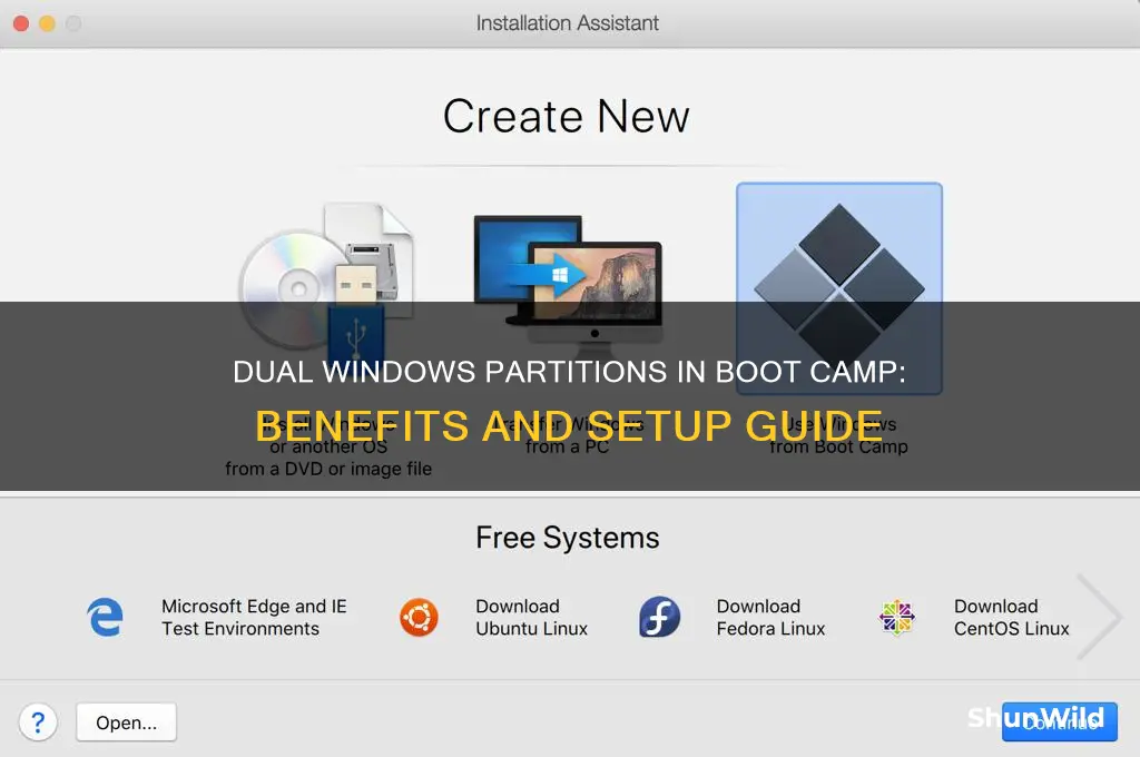 why 2 windows partitions boot camp