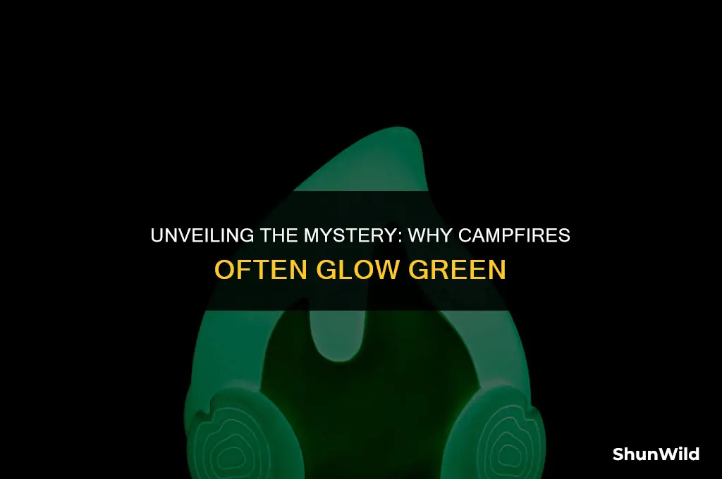 why are camp fires green
