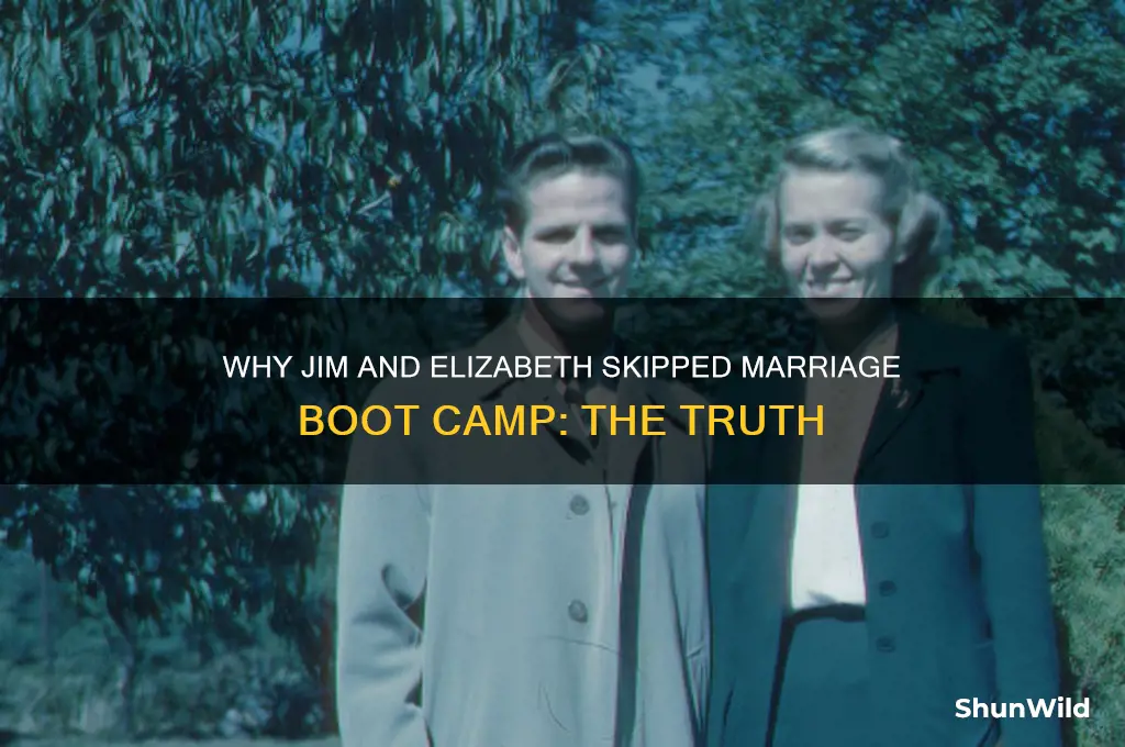 why are jim and elizabeth not on marriage boot camp