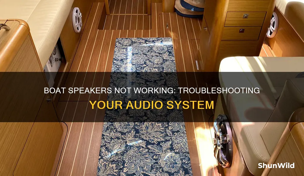 why are my boat speakers not working