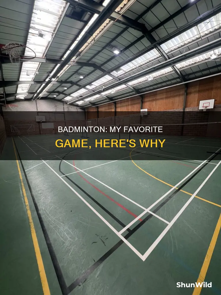 why badminton is my favourite game