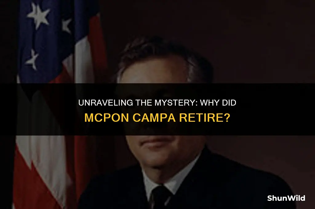 why did mcpon campa retire