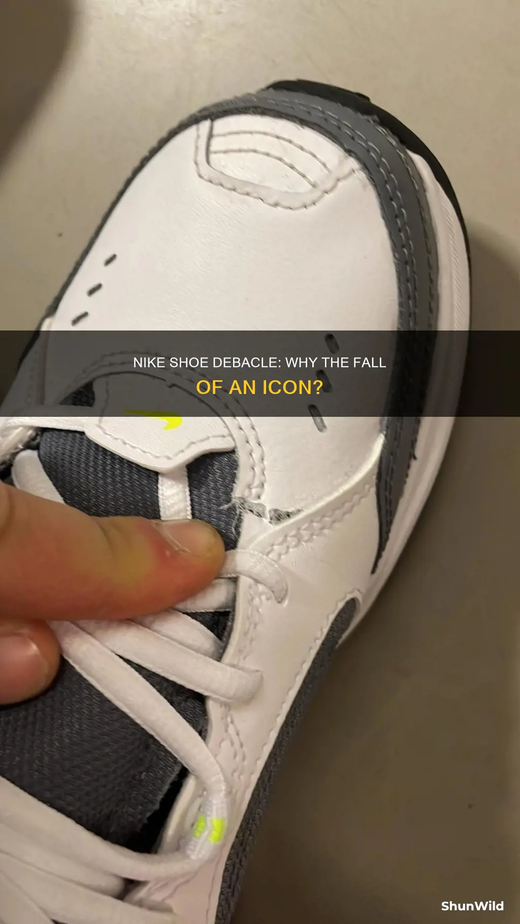 why did nike basketball shoe fall apart