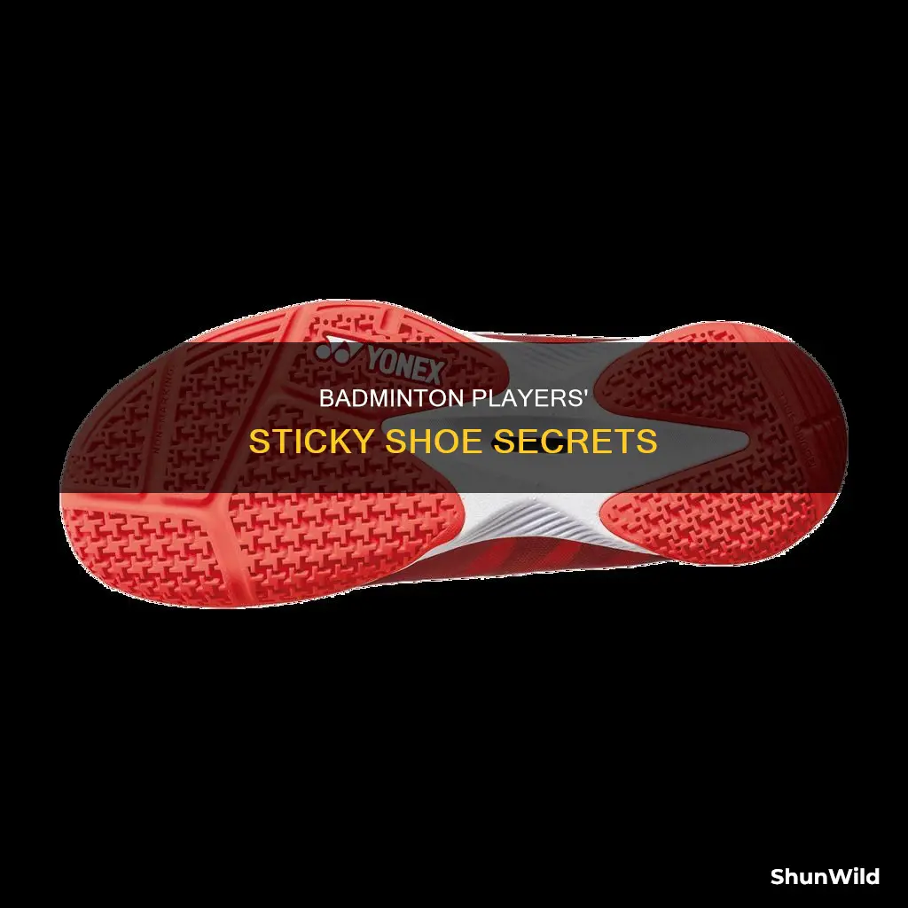 why does a badminton player shuffle his shoes in resin