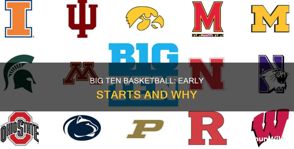 why does big ten basketball start so early