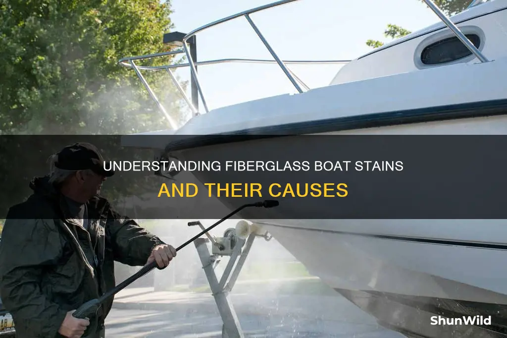 why does my fiberglass boat stains