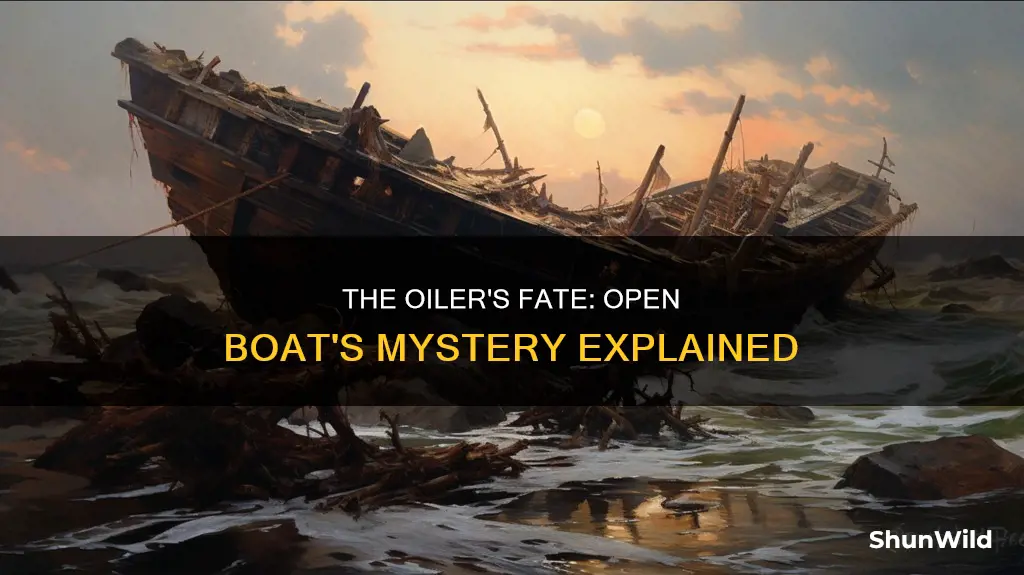 why does the oiler die in the open boat