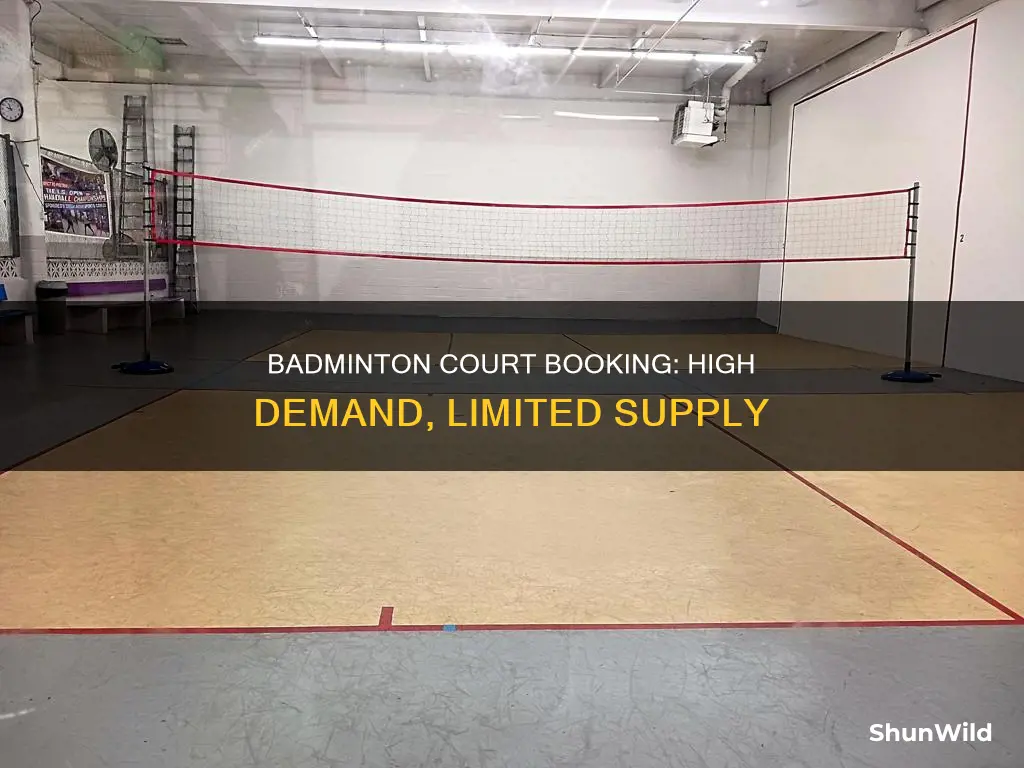 why is it so hard to book badminton court
