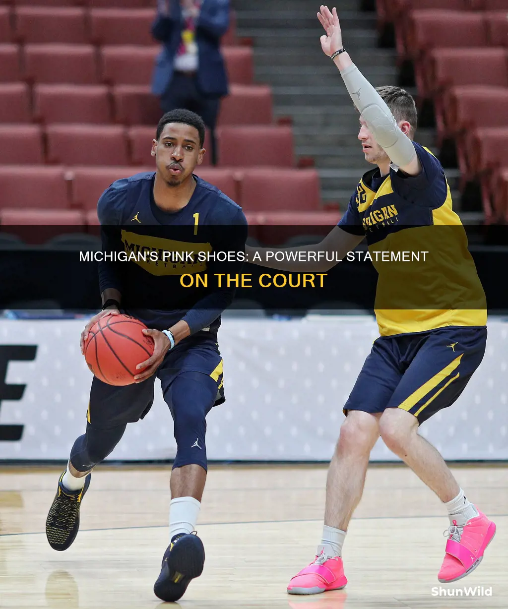 why is michighn wearing pink basketball shoes