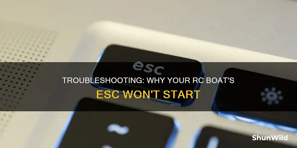 why is my esc not working in rc boat