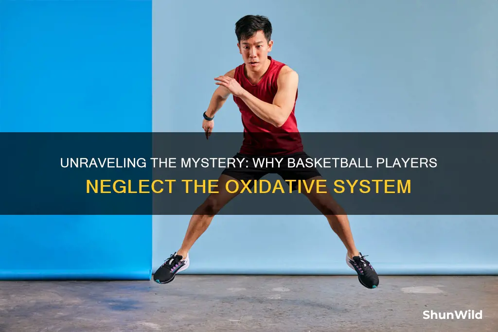 why is the oxidative system used the least in basketball