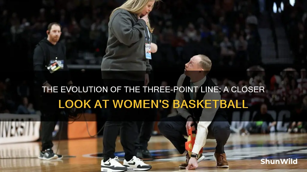 why is the three-point line in womans basketball closer