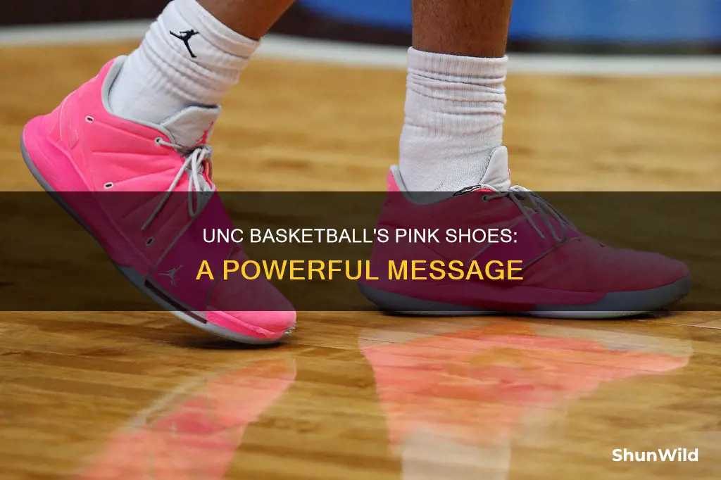 why is unc basketball wearing pink shoes