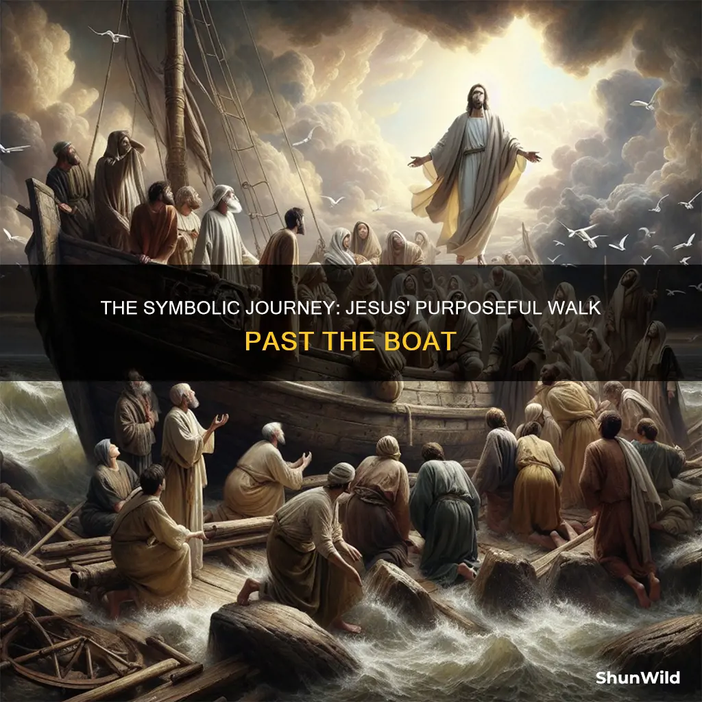 why was jesus going to walk past the boat