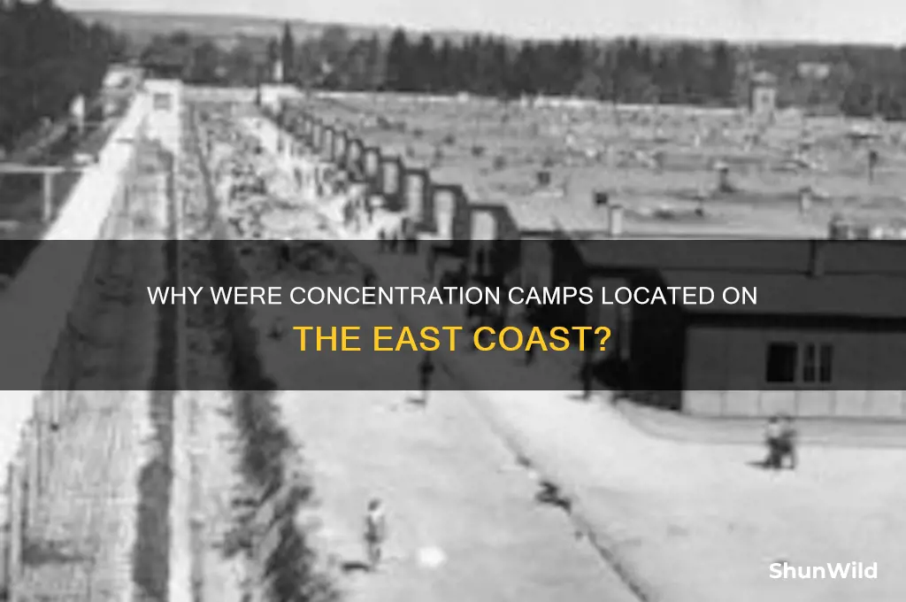 why were concentration camps located to the east coast
