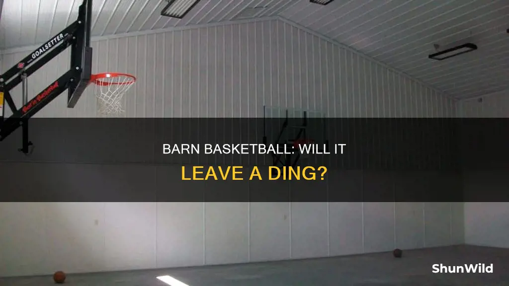 will a basketball ding up a barn