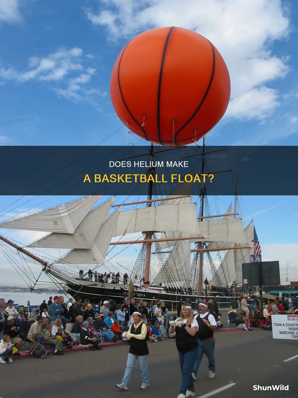 will a basketball filled with helium float