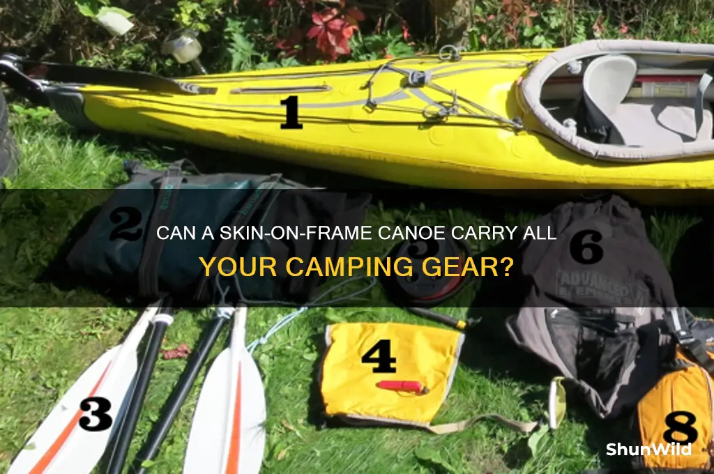 will a skin on frame canoe hold much camping gear