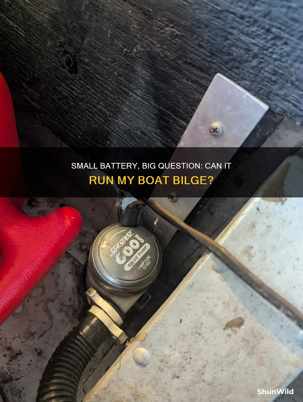 will a small battery run my boat bilge