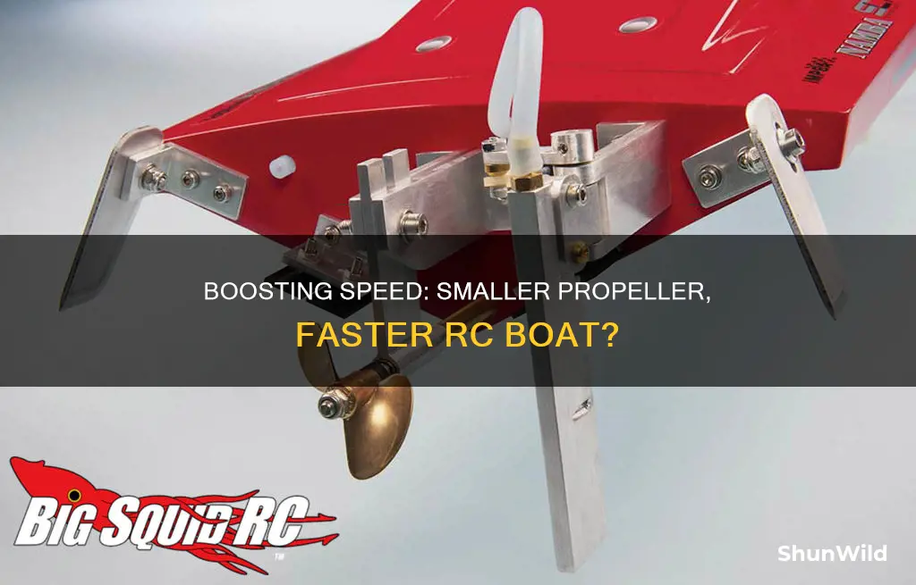 will a smaller prop on an rc boat go faster