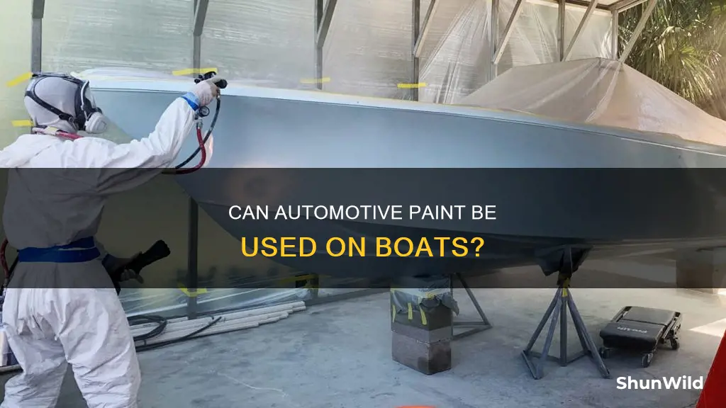 will automotive paint work on a boat