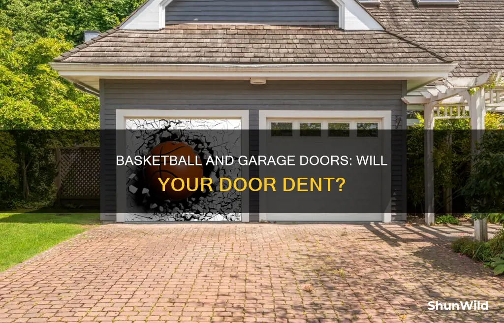 will basketball dent double steel insulated garage door