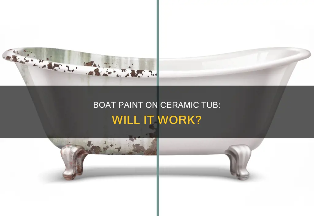 will boat paint work on a ceramic tub