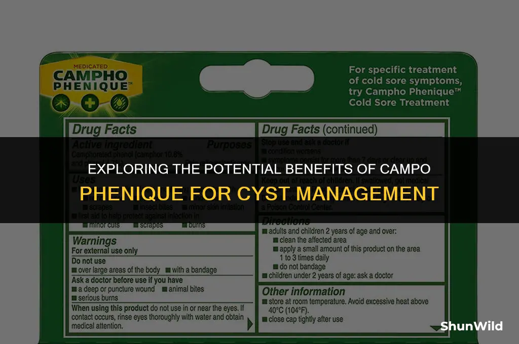 will campo phenique help cyst