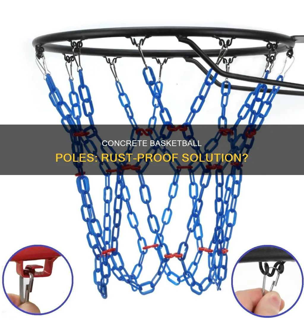 will concrete in basketball pole prevent rusting