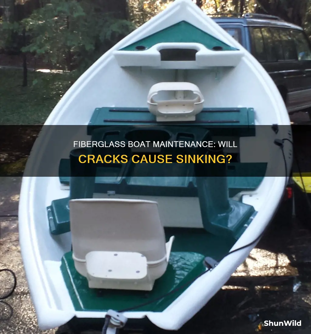 will cracked fiberglass boat still float
