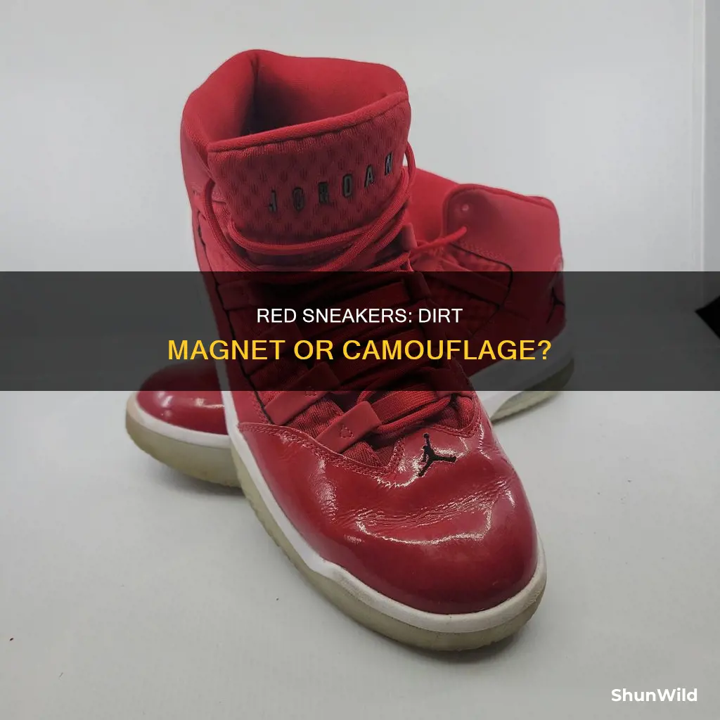 will dirt show on an all red basketball shoe