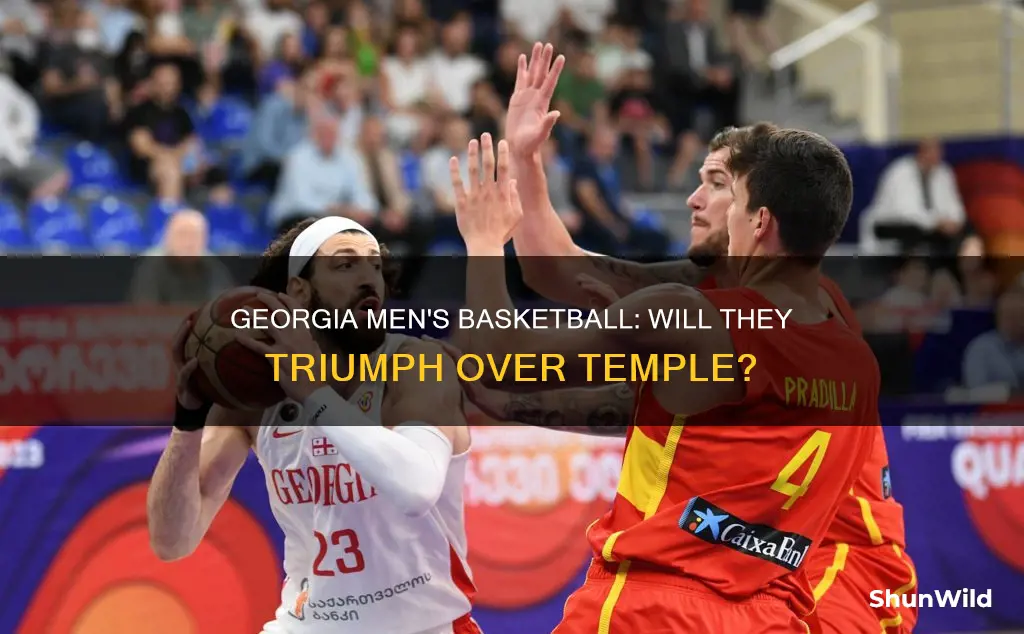 will georgia men basketball beat temple