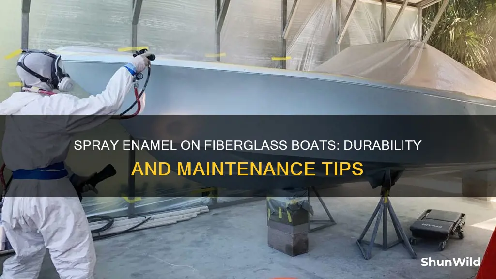 will spray enamal stay on fiberglass boat