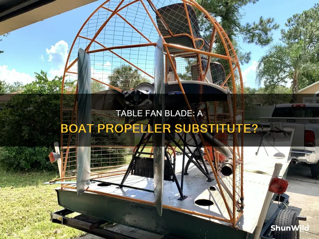 will table fan blade work as boat propeller