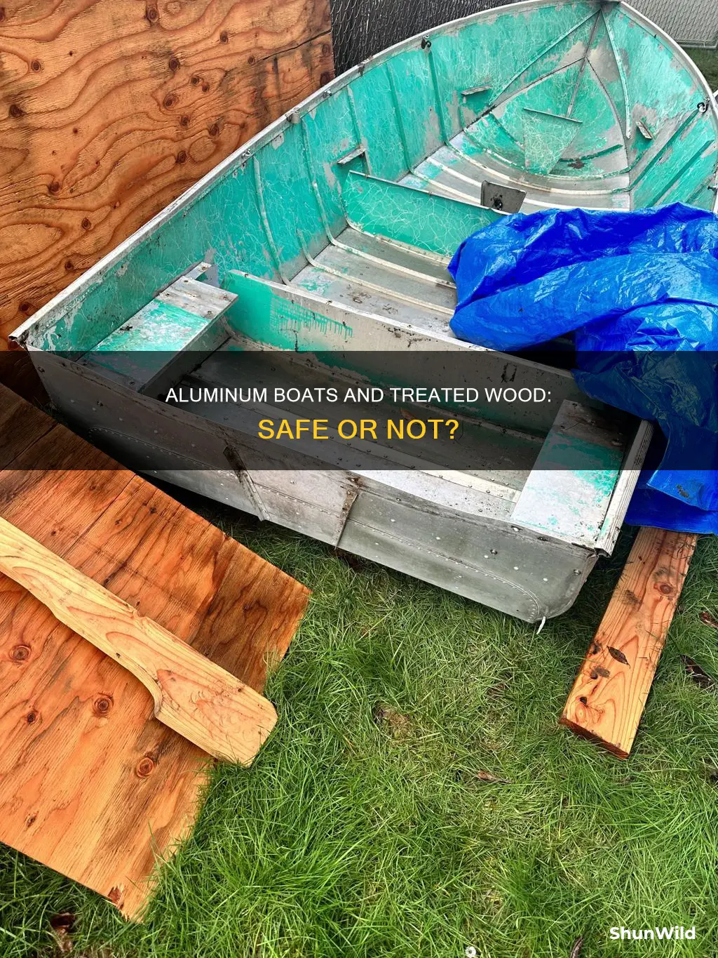 will treated wood hurt a aluminum boat